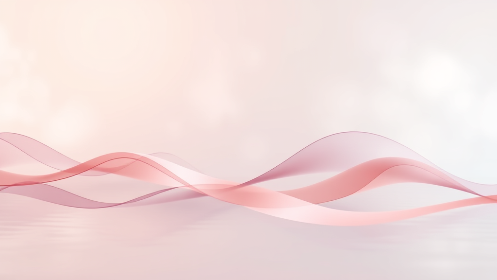 Abstract representation of sound waves flowing through calm healing space, soft pastels, therapeutic atmosphere, no text no words no letters