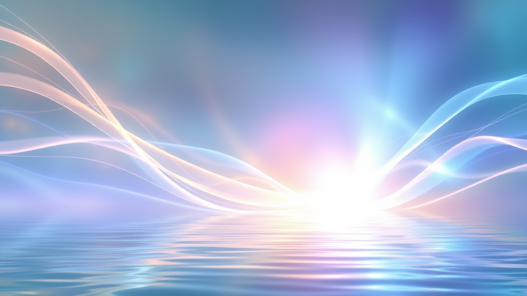 Serene abstract representation of healing energy with flowing light and peaceful colors symbolizing wellness and recovery no text no words no letters