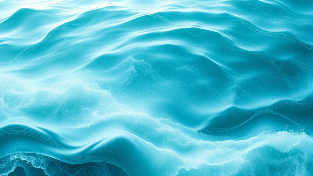 Abstract representation of gentle waves and circular motions in soothing blue and green tones symbolizing therapeutic healing energy no text no words no letters