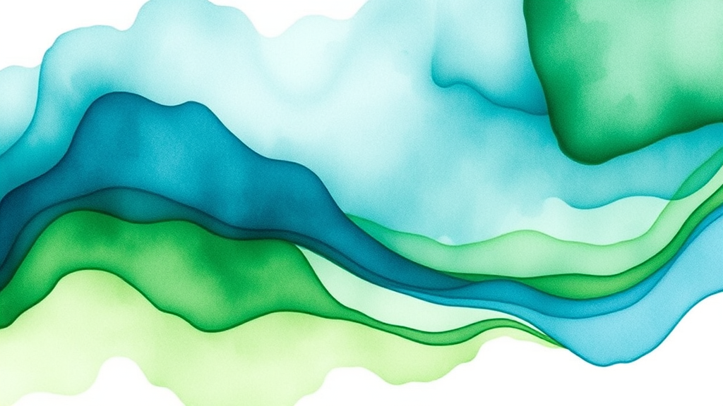 Abstract flowing watercolor representation of nourishment and growth in calming blues and greens suggesting emotional healing no text no words no letters