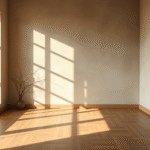 Soft natural lighting illuminating peaceful meditation space with gentle shadows and calming earth tones representing inner awareness and mental clarity no text no words no letters