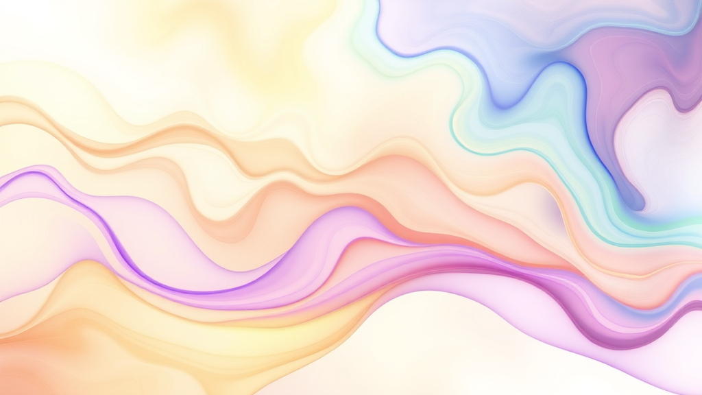 Abstract flowing energy patterns in soft pastels representing balance harmony and inner peace meditation spiritual wellness no text no words no letters