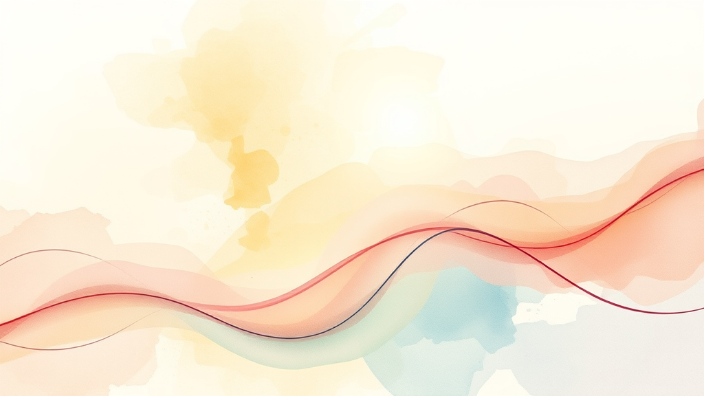 Abstract representation of growth and healing with gentle flowing lines soft pastels representing personal development and progress no text no words no letters