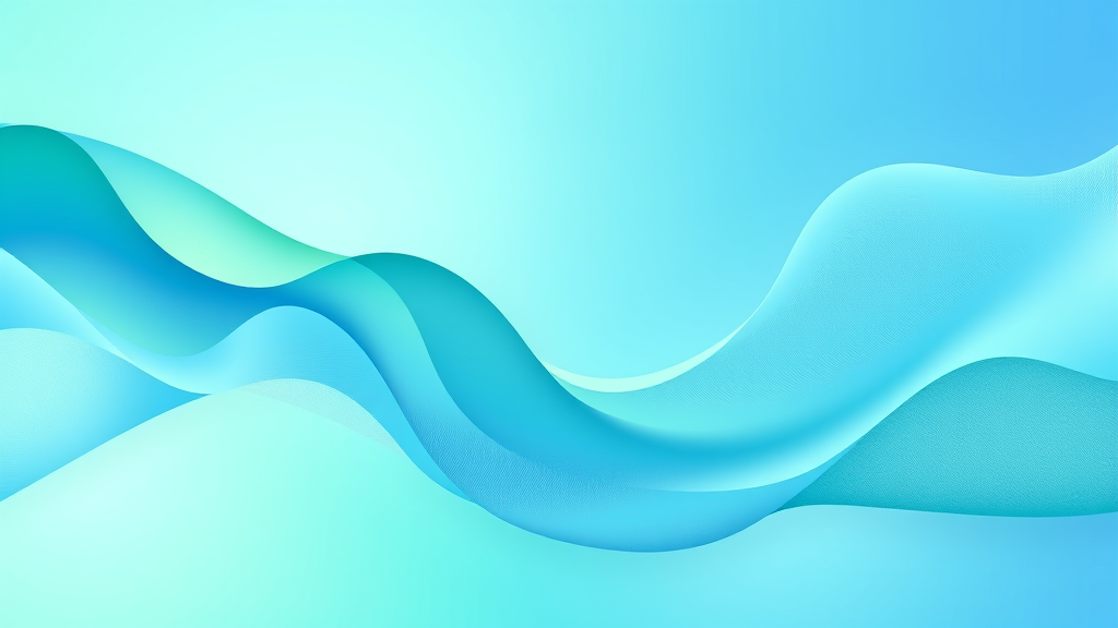 Abstract flowing shapes in calming blues and greens, representing digital connectivity, peaceful technology, soft gradients, no text no words no letters