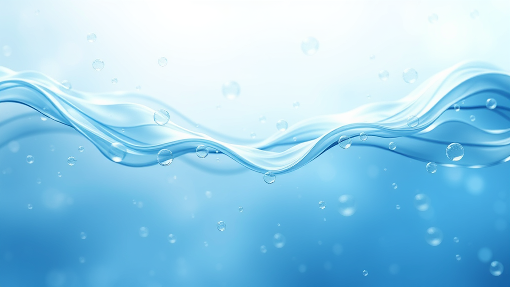 Abstract flowing oxygen bubbles, ethereal blue and white gradient, cellular healing visualization, tranquil energy, no text no words no letters