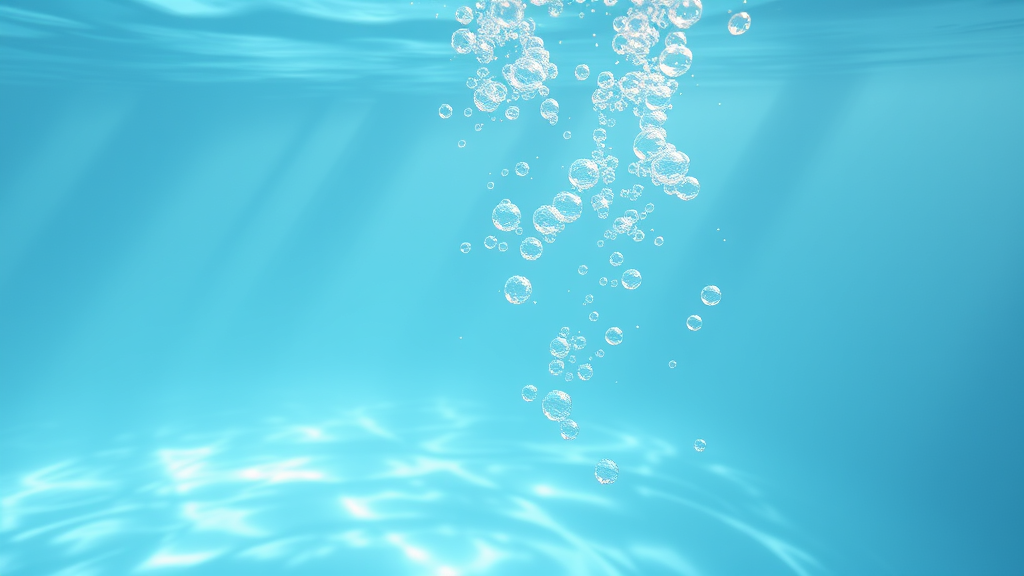 Serene underwater scene with gentle bubbles and soft lighting representing oxygen therapy and healing no text no words no letters