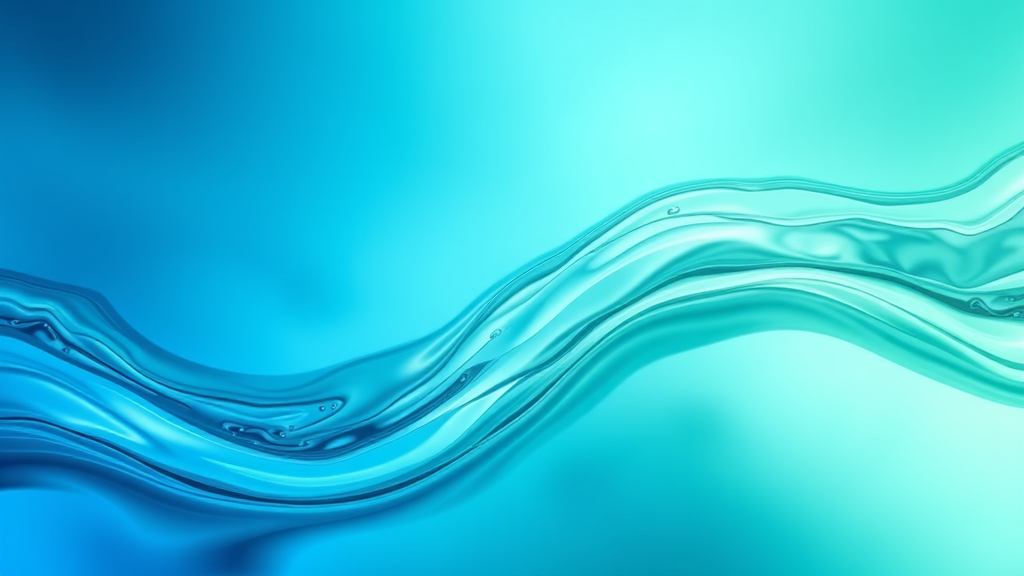 Abstract flowing water representing spinal fluid and natural healing with soft blue and green colors promoting tranquility no text no words no letters