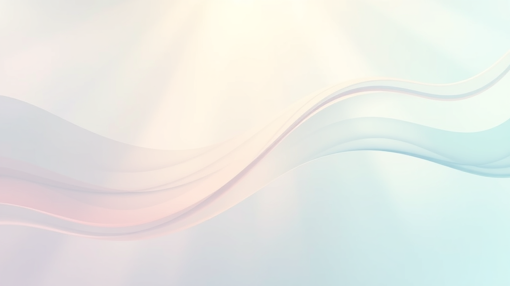 Abstract flowing light rays representing skin renewal and healing in soothing pastel colors no text no words no letters