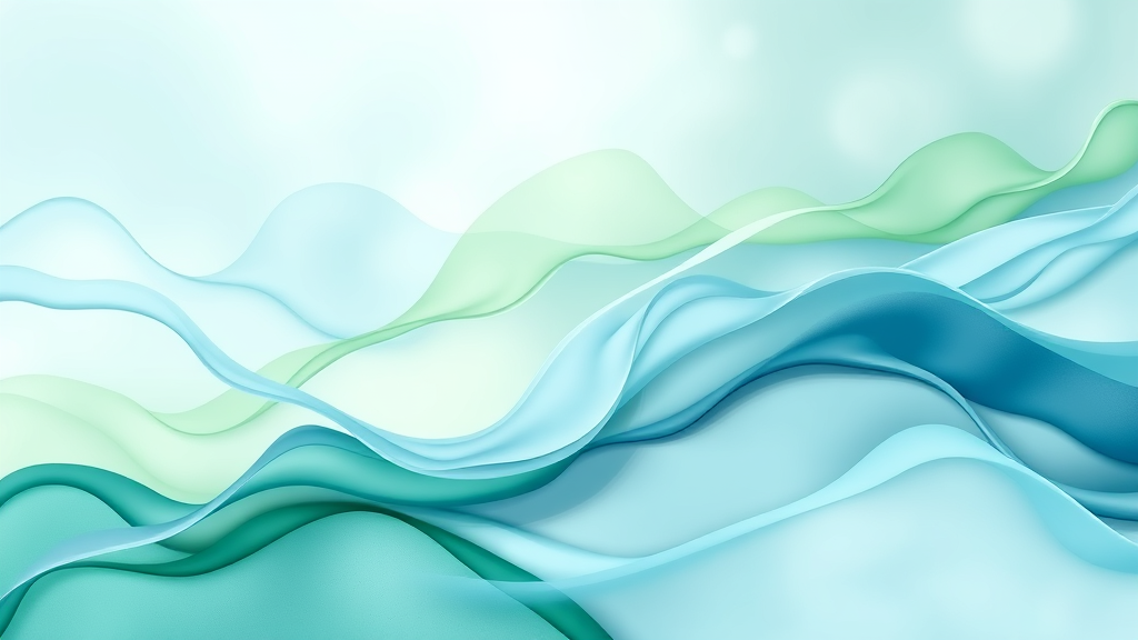 Abstract representation of emotional growth with gentle flowing colors soft blues greens representing mental clarity and inner peace no text no words no letters