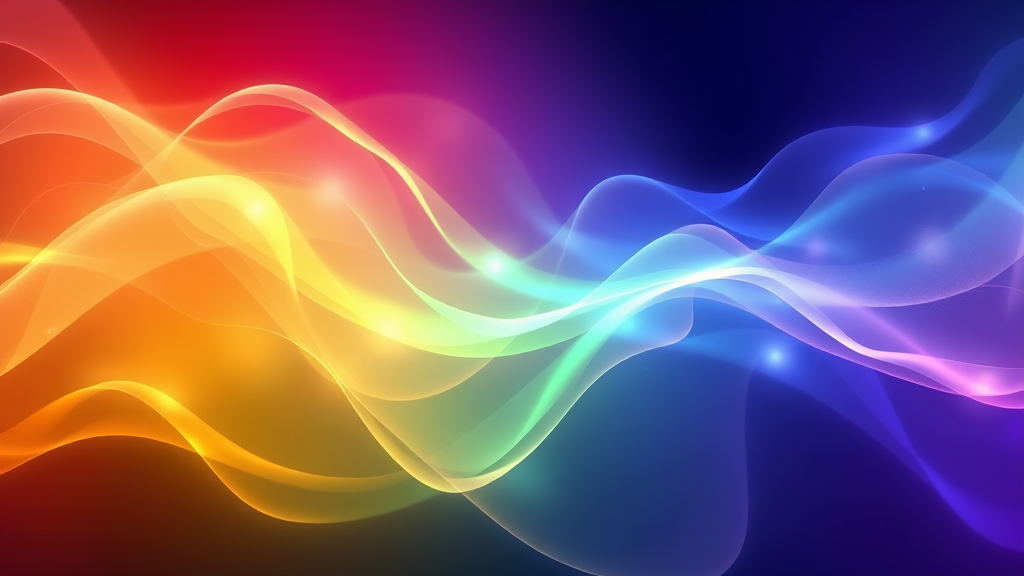 Abstract flowing light energy patterns soft rainbow colors healing vibrations spiritual transformation peaceful meditation visual no text no words no letters