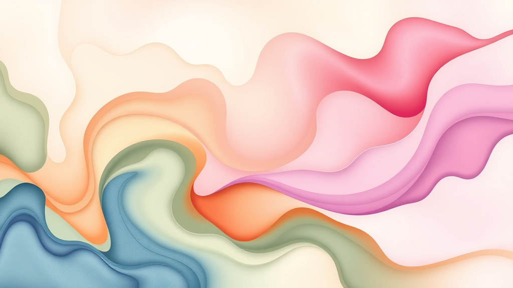 Abstract representation of natural healing process, flowing organic shapes in soothing colors, no text no words no letters