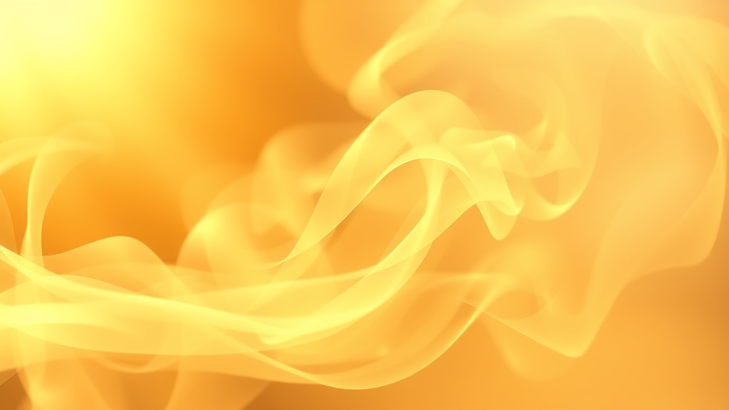 Abstract flowing mist or vapor in warm golden light, representing calming scents, peaceful energy, therapeutic ambiance, no text no words no letters