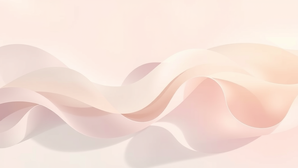 Abstract flowing shapes in calming pastels representing personal growth and healing journey with soft shadows no text no words no letters