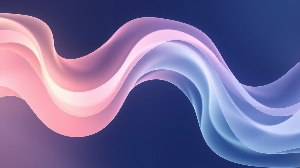 Abstract representation of balance and movement, flowing lines, soft pastels, harmony and recovery concept, no text no words no letters