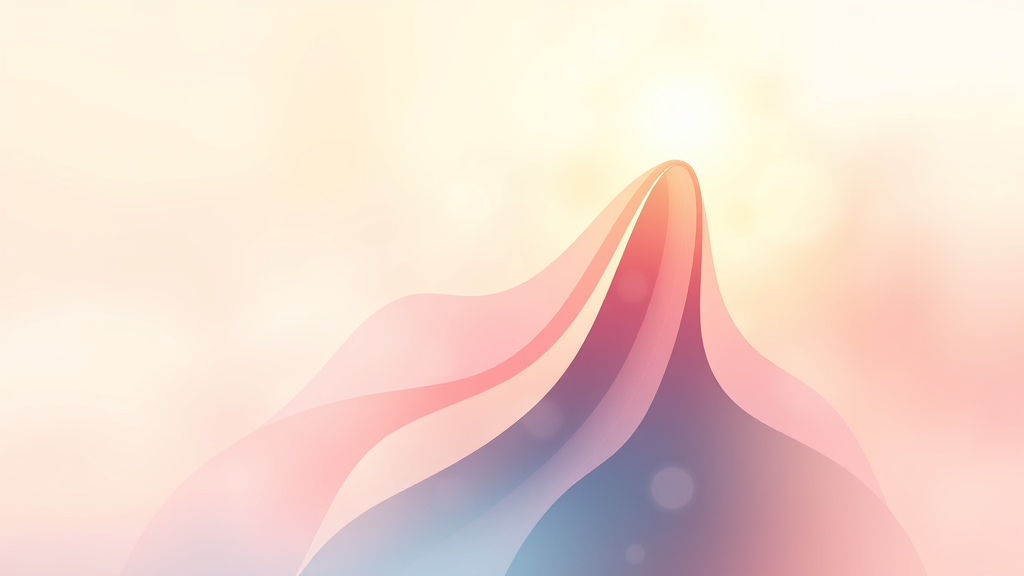 Abstract representation of growth and progress with upward flowing energy, soft pastel colors, hope and advancement, no text, no words, no letters