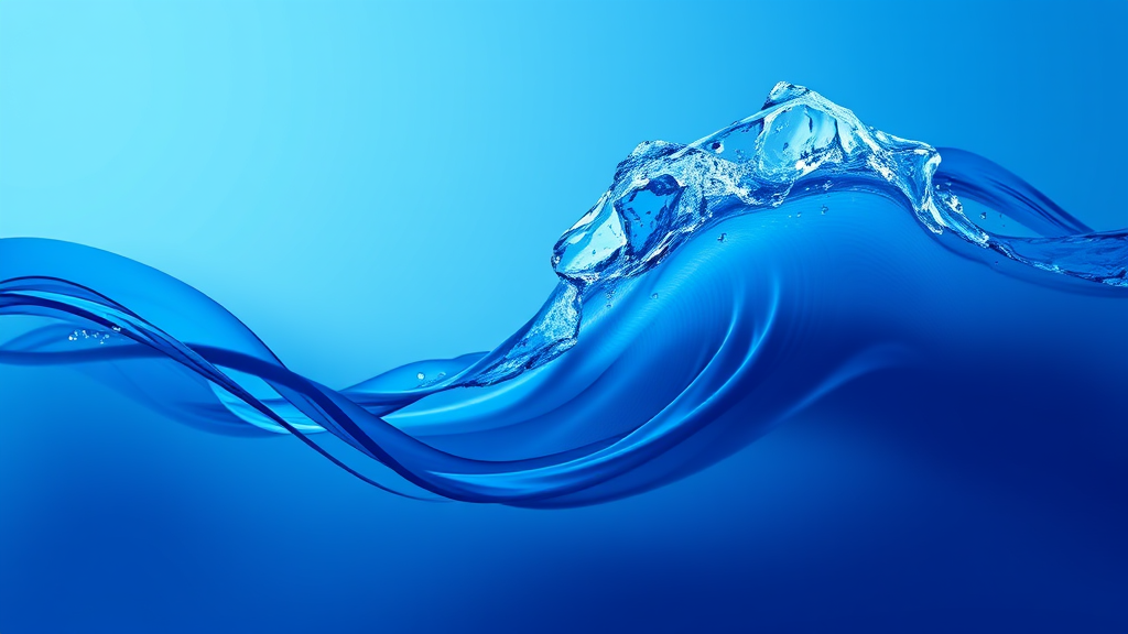 Abstract flowing waves in calming blue tones representing pain relief and jaw comfort no text no words no letters