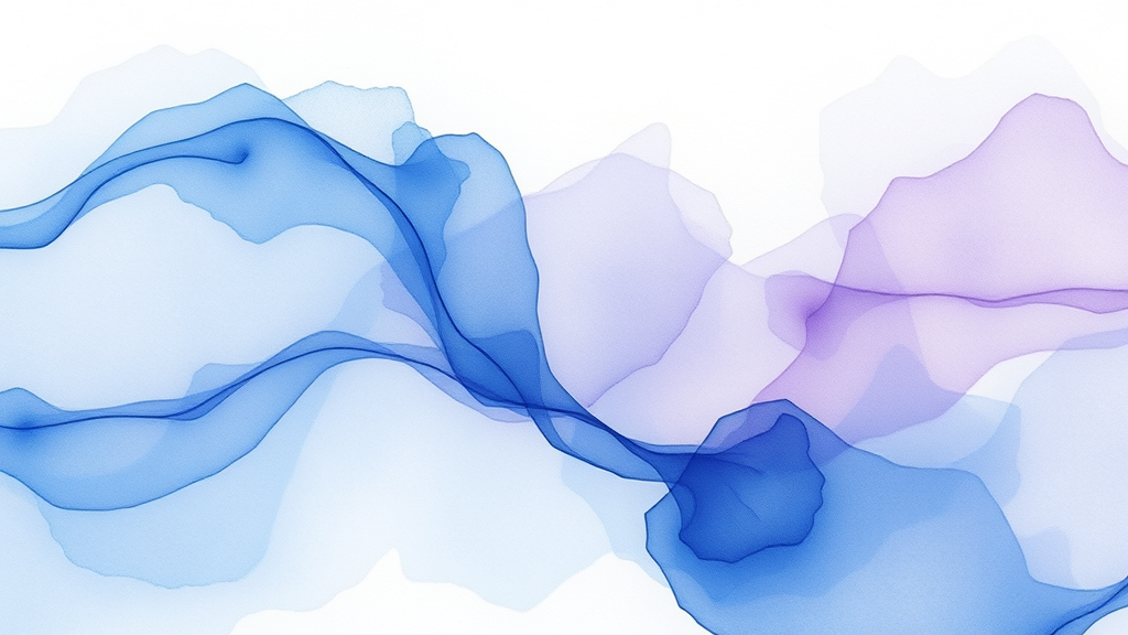 Abstract watercolor representation of calm mind, flowing blues and purples, serene meditation imagery, soft light, no text no words no letters