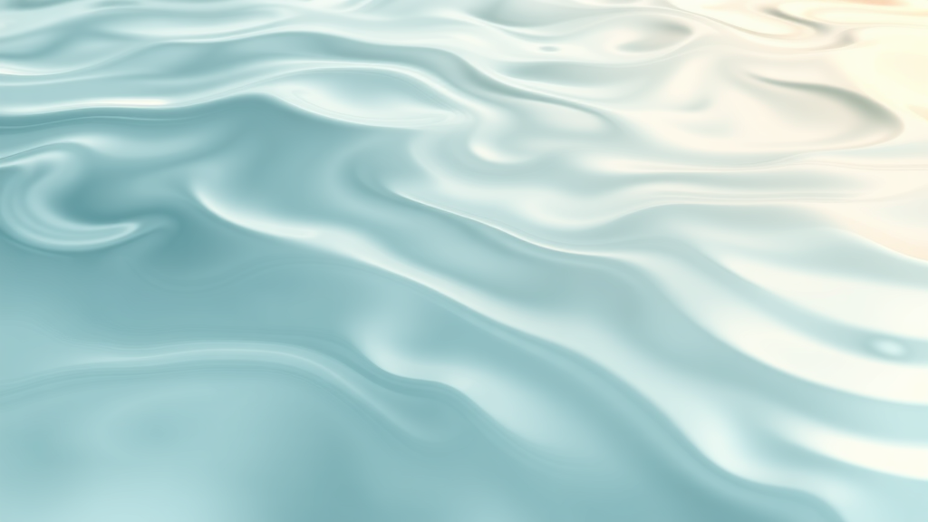 Abstract flowing water patterns with gentle ripples and soft reflections, peaceful calming colors, no text no words no letters