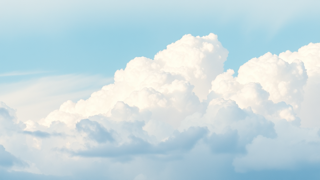 Abstract watercolor clouds clearing to reveal blue sky, soft pastel colors, representing mental clarity and hope, ethereal and calming, no text no words no letters