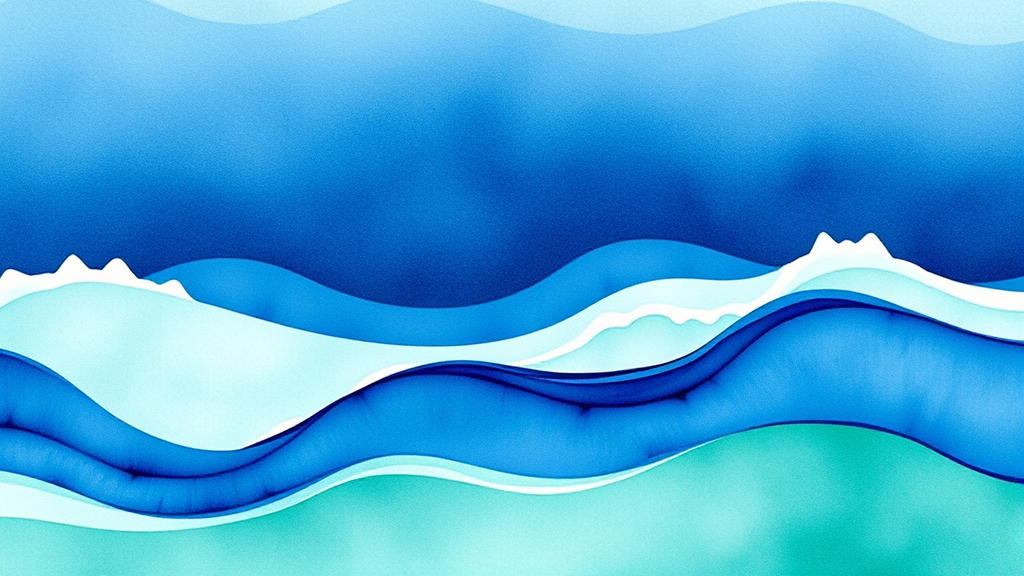 Abstract watercolor waves in calming blues and greens representing emotional flow and acceptance of change no text no words no letters