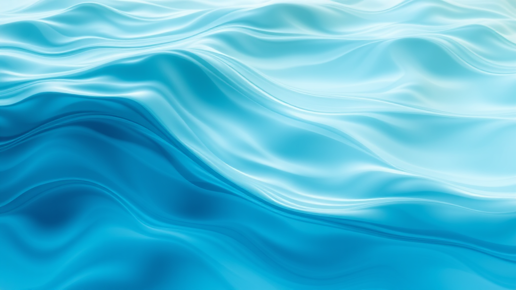Abstract flowing water or gentle waves with soft blue and green tones, representing emotional flow and tranquility, no text no words no letters