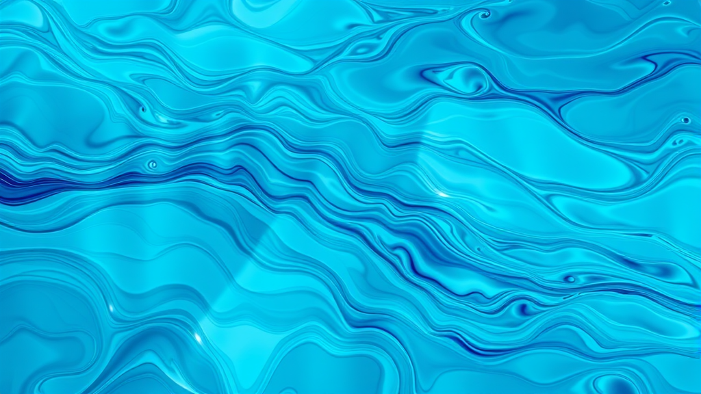 Abstract flowing water patterns in calming blues and greens representing clarity and peace no text no words no letters