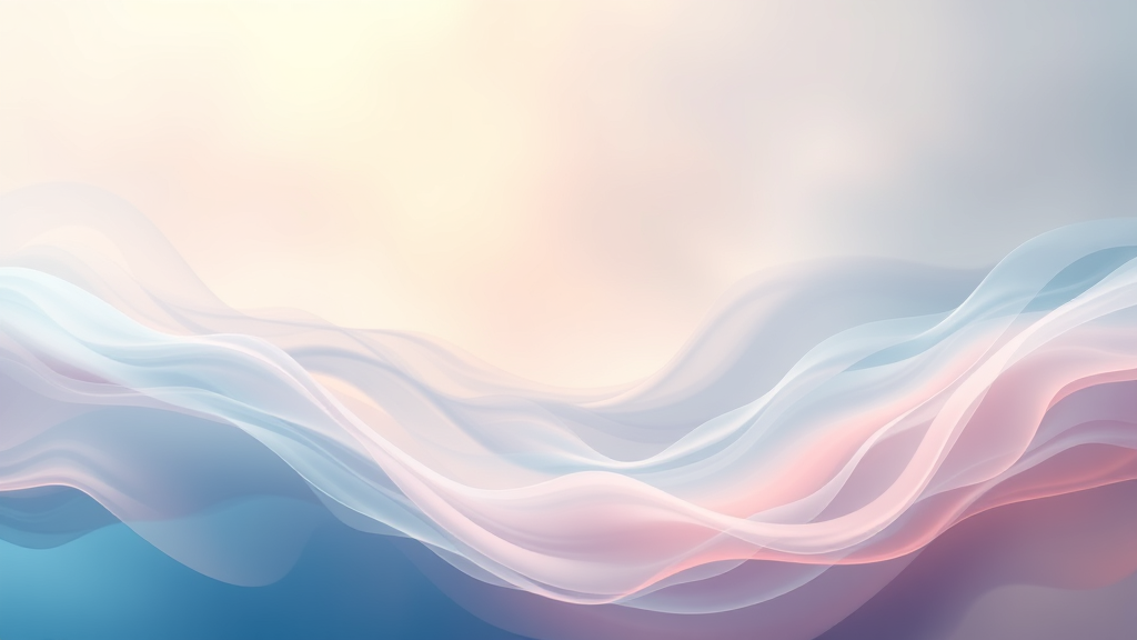 Abstract flowing water or clouds representing calm and serenity, soft pastels, peaceful movement, emotional healing, no text no words no letters