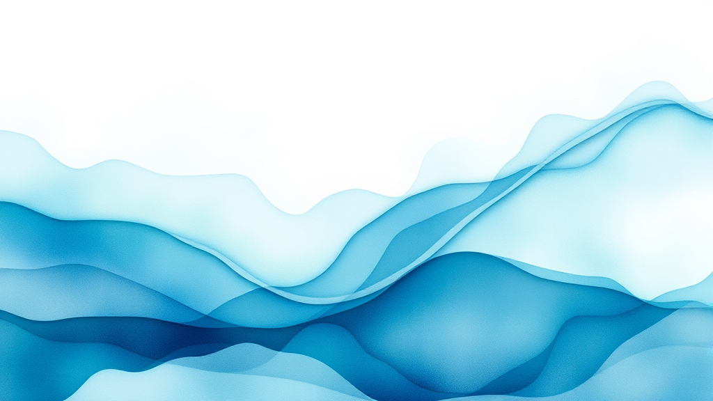 Abstract watercolor blend of soft blues and greens flowing like gentle waves representing emotional balance and inner peace no text no words no letters