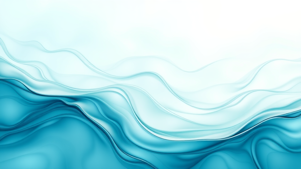 Abstract flowing water patterns in soft blues and greens representing emotional calm and mental clarity no text no words no letters
