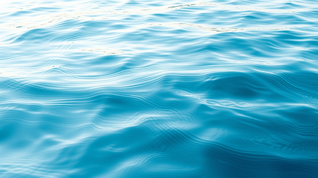 Abstract flowing water with gentle ripples in soft blues and greens representing healing journey no text no words no letters