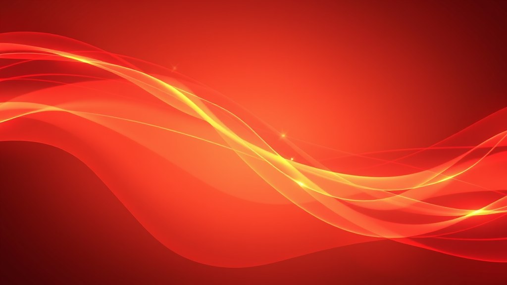 Abstract flowing warm red orange light waves representing emotional balance and inner peace calming meditation vibes no text no words no letters