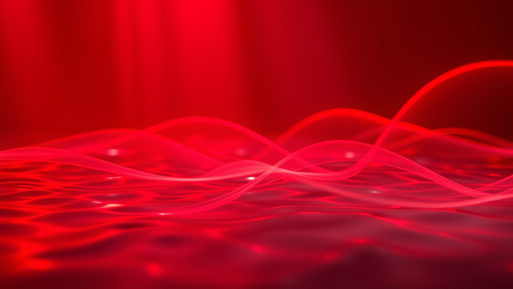 Abstract red light waves flowing through peaceful spa setting soft therapeutic glow healing energy calming ambiance no text no words no letters