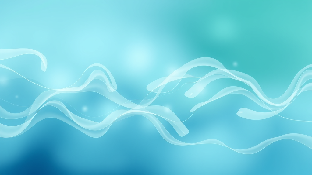 Abstract representation of breathing and healing with flowing air patterns in soft blues and greens conveying hope and wellness, no text no words no letters