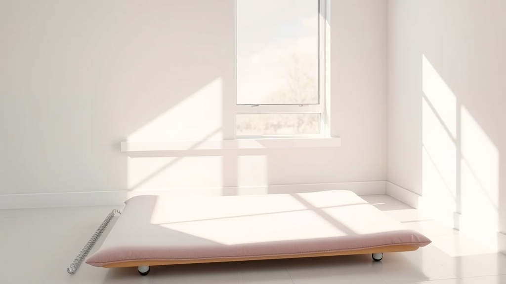 Gentle sunlight streaming through window onto therapy mat with soft pastel colors representing hope and healing in pediatric care setting no text no words no letters