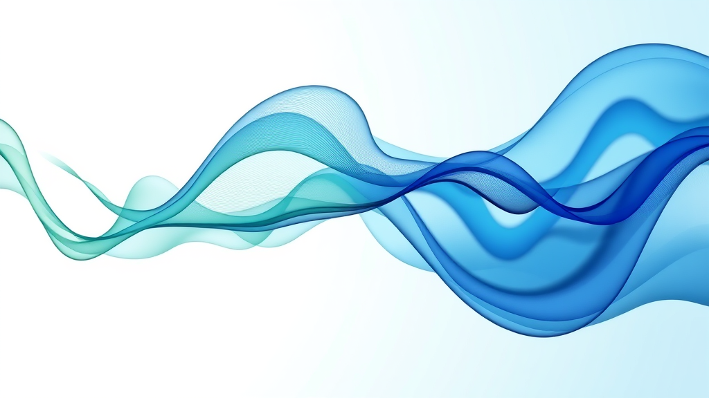 Abstract representation of movement and growth with flowing organic shapes in calming blues and greens suggesting neurological development no text no words no letters