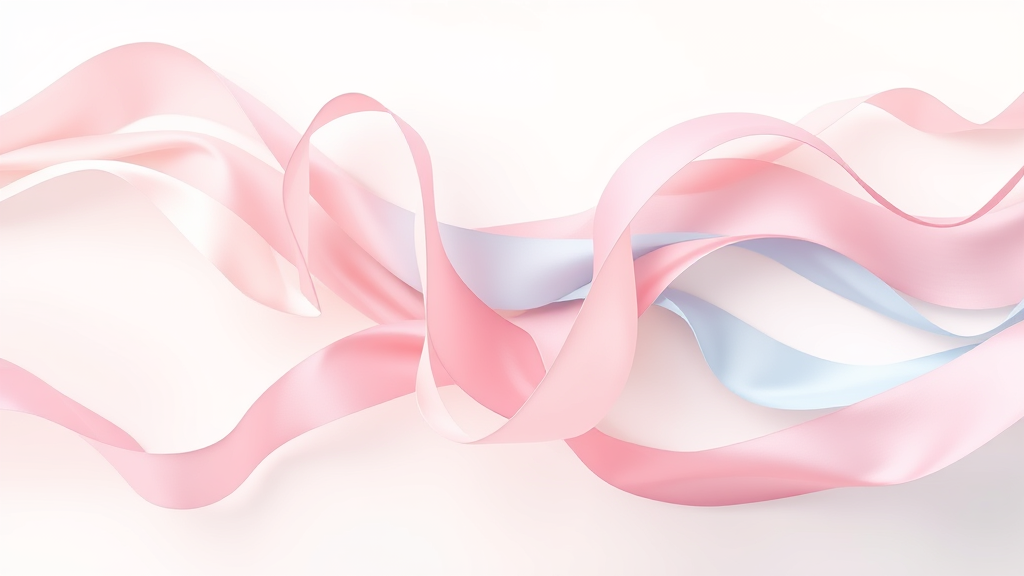 Abstract flowing ribbons intertwining pastel colors representing emotional healing family unity serene calming atmosphere no text no words no letters