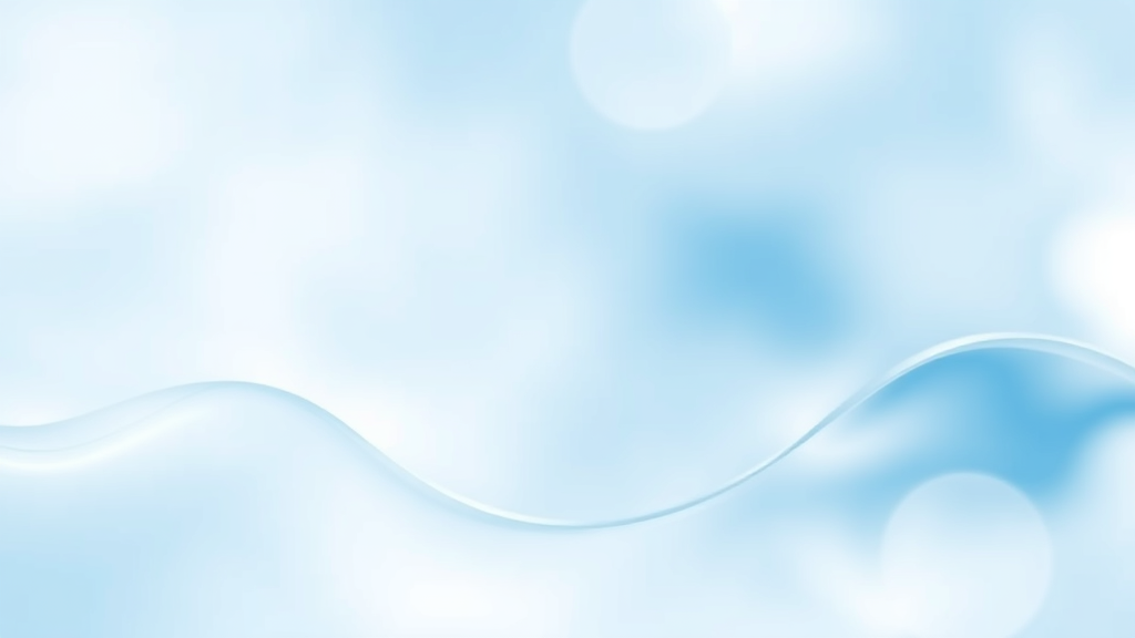 Abstract representation of clean breathing with soft blue and white tones, peaceful wellness concept, no text no words no letters