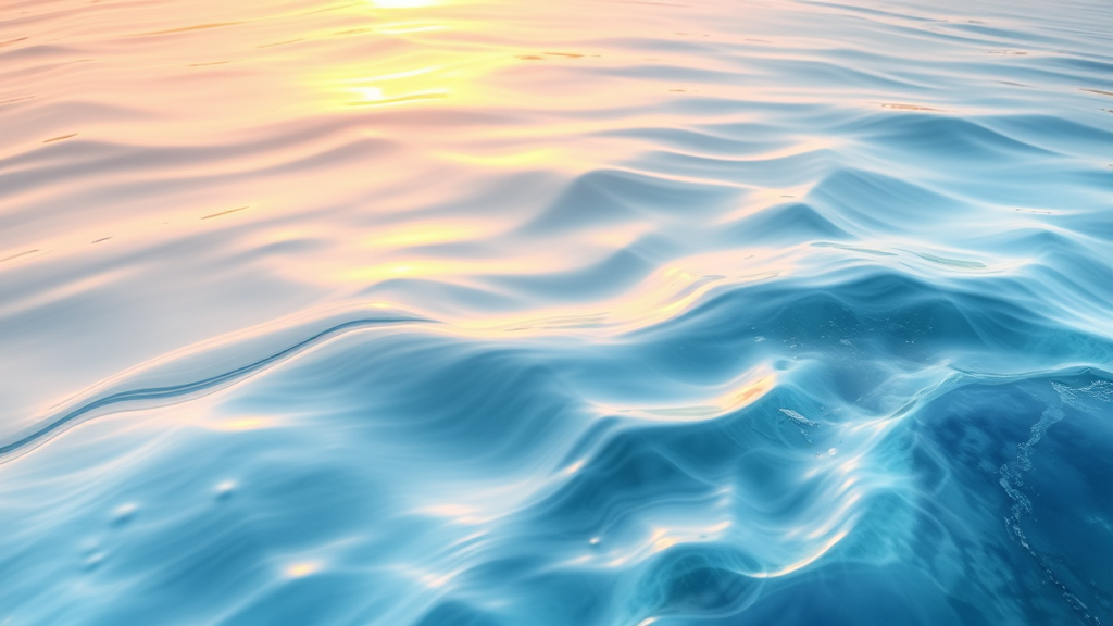 Abstract representation of healing energy with flowing water, gentle sunrise, soft pastels, nature elements, therapeutic tranquility, no text no words no letters