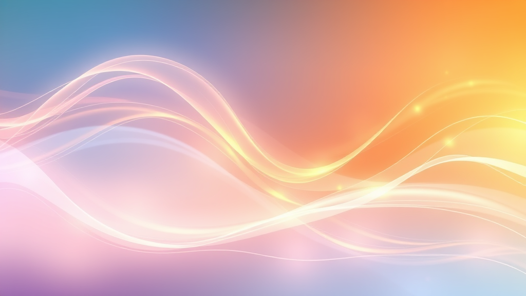 Abstract flowing waves of light representing healing energy and skin regeneration in soothing colors no text no words no letters