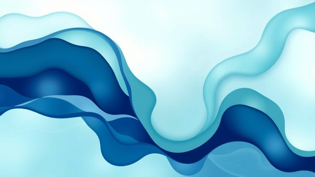 Abstract representation of communication and healing through speech flowing organic shapes in calming blues and greens no text no words no letters