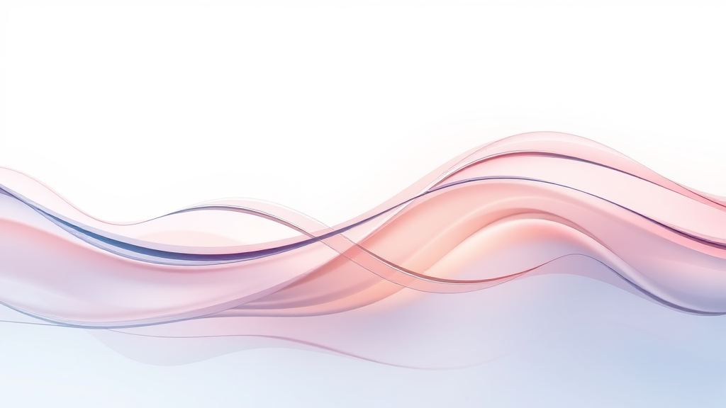 Abstract flowing waves representing clear communication and connection, soft pastels, tranquil and hopeful mood, no text no words no letters
