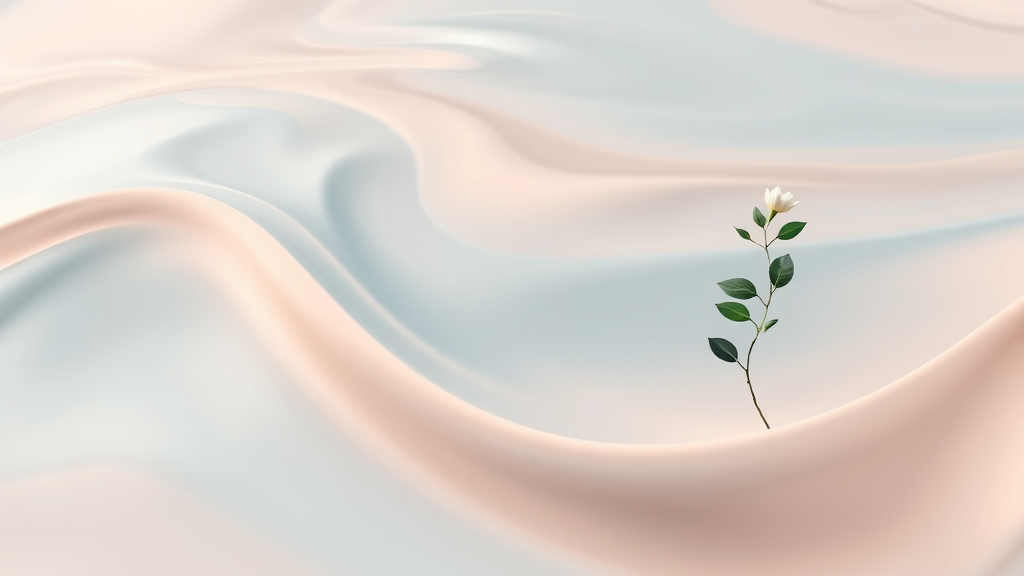 Abstract representation of healing journey with flowing water, gentle curves, soft pastels, serenity, growth concept, no text no words no letters