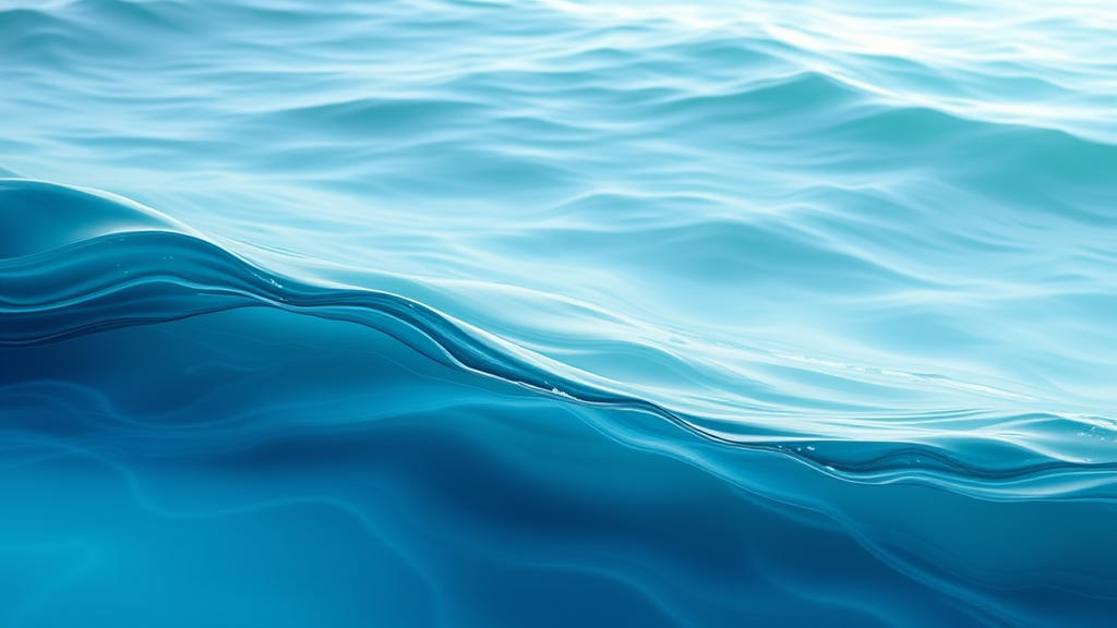 Abstract flowing water or gentle waves representing emotional healing and renewal with soft blue and green tones, tranquil scene, no text no words no letters