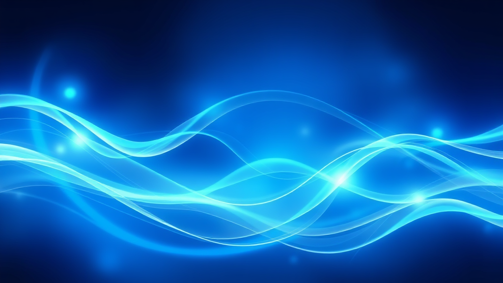 Abstract representation of circadian rhythms with flowing blue light waves, serene natural elements, therapeutic healing energy, peaceful ambiance, no text no words no letters