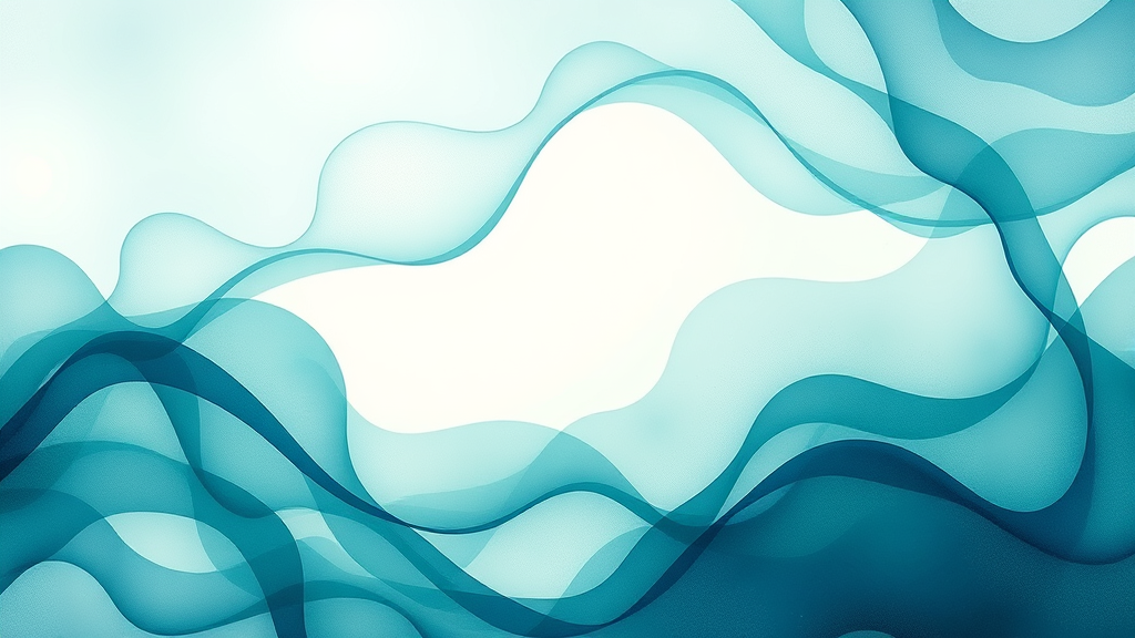 Abstract representation of healing and recovery, flowing organic shapes, soothing blues and greens, gentle movement, no text no words no letters