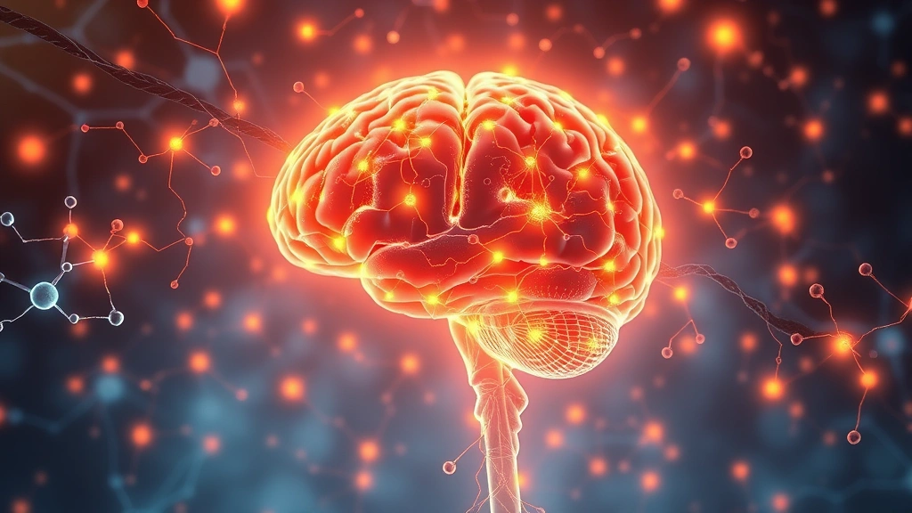 Brain visualization showing neural pathways lighting up during meditation, interconnected neurons glowing, warm and cool color tones representing different brain regions activating, scientific yet peaceful imagery, no text