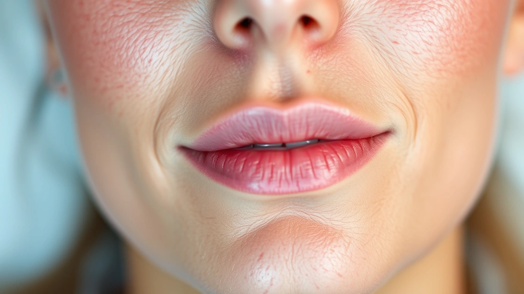 Close-up of healthy glowing skin texture after blue light therapy treatment, radiant complexion, natural lighting showing improved clarity and reduced blemishes