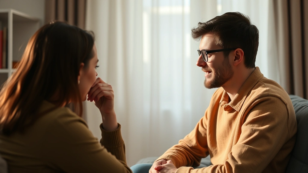 Individual gradually facing mild anxiety-inducing situations in controlled manner, showing progression from comfort to challenge, therapeutic exposure hierarchy, supportive environment