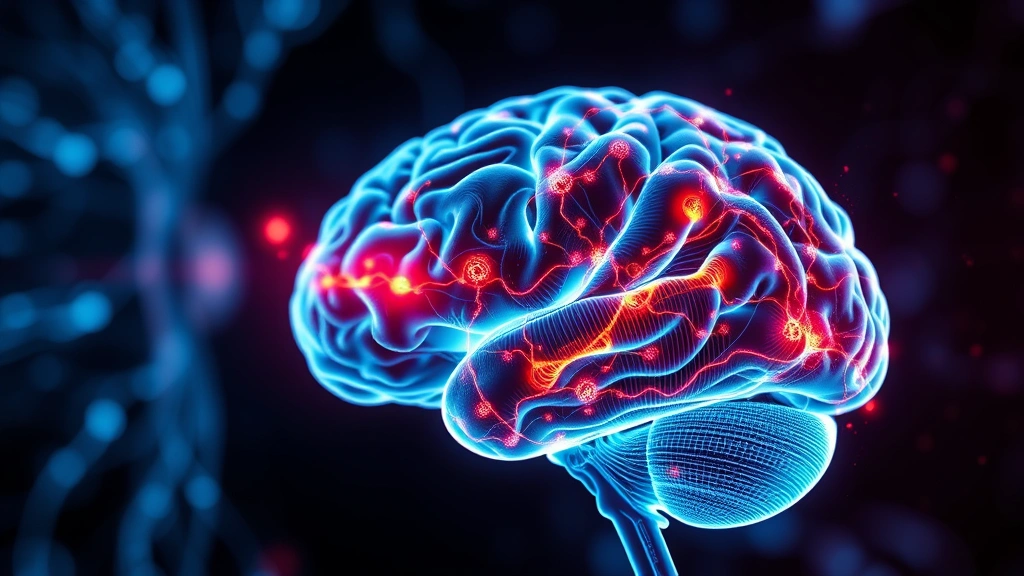 Brain imaging visualization showing neural pathways and connections, representing neurobiological changes from therapy, scientific and clinical appearance, photorealistic