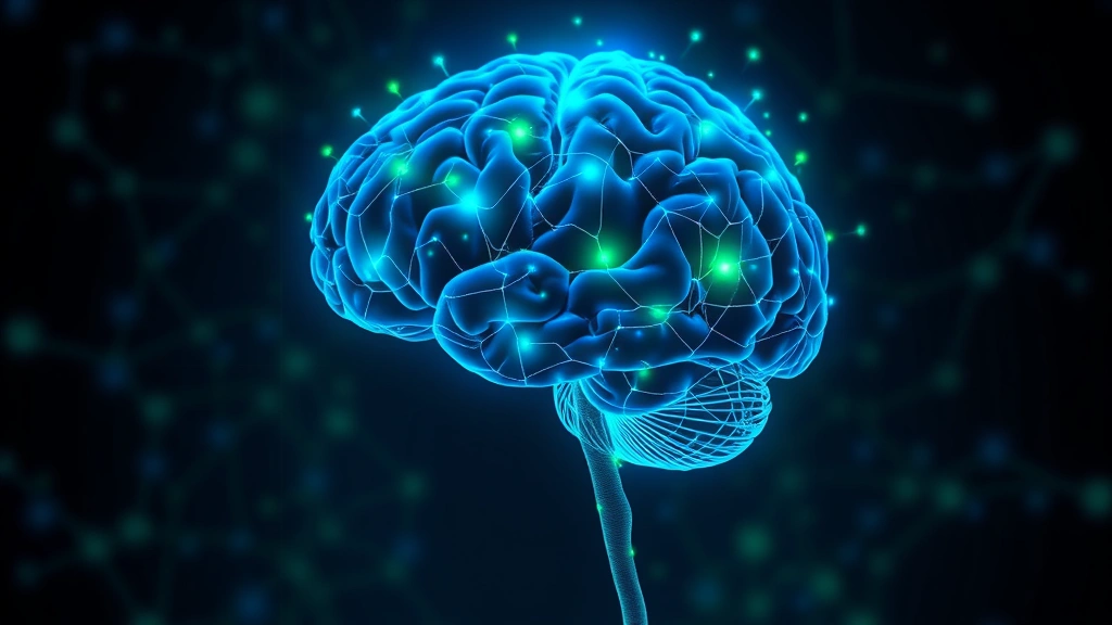 Brain visualization showing neural networks lighting up in blue and green, abstract neuroscience imagery representing mindfulness activation, no text labels, professional scientific aesthetic